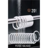 Nevamel® Banyo Perde Halkası 20li Set – Dayanıklı Kolay Takılan Şık Tasarım