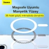 Nevamel Baseus Crystal iPhone 12 Pro Max Kılıf Magsafe Uyumlu Manyetik Kılıf-(5775)