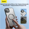 Nevamel Baseus Frame Series iPhone 14 6.1 Kamera Koruyuculu Magsafe Kılıf + Tempered Ekran Koruyucu Set-(5775)