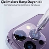Nevamel Baseus iPhone 15 Pro/15 Pro Max için Crystal Serisi HD Cam Kamera Koruyucu 2 Adet Set-(5775)