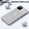 Nevamel Baseus Jelly Liquid Silica Gel iPhone 11 Pro Max 6.5 Kılıf Şeffaf Sıvı Silikon Kılıf-(5775)