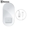 Nevamel Baseus Simple 2in1 Kablosuz Wireless Şarj 18W iPhones+iPods-(5775)