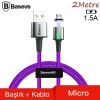 Nevamel Baseus Zinc Magnetic Usb Kablo Şarj Android Mikro Başlık 2Metre 1.5A-(5775)