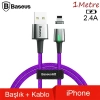 Nevamel Baseus Zinc Magnetic Usb Kablo Şarj İPhone 14-13-12-11 1Metre-(5775)
