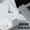 Nevamel Baseus Zinc Manyetik L Uçlu 60W Macbook Hızlı Şarj Güç Kablosu 2m-(5775)