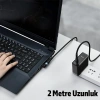 Nevamel Baseus Zinc Manyetik Type-C to DC Round (55x25mm) Lenovo Laptop Şarj Kablosu 100W 2m-(5775)