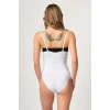 Nevamel® Beyaz Göğsü Açık Agraflı Body Korse