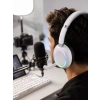 Nevamel® Beyaz Kablosuz Bluetooth Kulaklık Mikrofonlu Ergonomik Kulak Üstü Tasarım