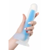 Nevamel® Beyond Bruce Glow Gece Parlayan Dildo, Silikon, Şeffaf, 22 Cm