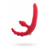 Nevamel® Black & Red Vibratörlü Strapon, Silikon, Kırmızı, 35 Cm