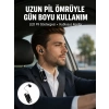 Nevamel® Bluetooth 5.2 Klipsli Kablosuz Kulaklık – Dijital Ekran & Titreşimli Uyarı Yeni Nesil