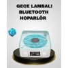 Nevamel® Bluetooth Hoparlörlü Gece Lambası Dijital Saat Ekranlı Su Dalgası Efektli Dekoratif