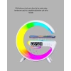 Nevamel® Bluetooth Hoparlörlü RGB Atmosfer Lambası Kablosuz Şarj ve Saat Özellikli