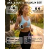 Nevamel® Bluetooth Kulaklıklı Akıllı Saat Seti Yüksek Ses Kalitesi ve 3D Ekran