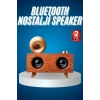 Nevamel Bluetooth Nostalji Speaker Radyo Gramofon Ahşap Renk Vintage