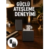 Nevamel® Zippo Çakmak Parlak Siyah Doldurulabilir Hedyelik Eşya Yeni Nesil