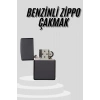 Nevamel® Zippo Çakmak Parlak Siyah Doldurulabilir Hedyelik Eşya Yeni Nesil