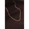 Nevamel® Çelik Gold Renk 60 cm İnce İtalyan Zincir Kolye 5886
