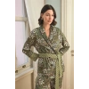 Nevamel® Çiçek Yaprak Ve Etnik Desenli Pijama Takımı
