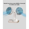Nevamel® Çift Kafalı Masaüstü ve Duvar Tipi Sessiz USB Şarjlı Fan