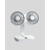 Nevamel® Çift Kafalı Masaüstü ve Duvar Tipi Sessiz USB Şarjlı Fan