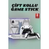 Nevamel® Çift Oyun Kollu 4K HD Ekran Nostaljik 20.000 Oyunlu Beyaz Game Stick