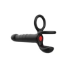 Nevamel® Çift Penis Halkalı Titreşimli Prostat Masaj Aleti Ve Dildo Vibratör - Geciktirici Etkili &Amp; Testis Uyarıcı Esnek Silikon Anal Plug