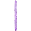 Nevamel® Çift Taraflı Esnek Dildo 34 Cm – Gerçekçi Dokulu Mor Renk