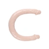 Nevamel® Çift Taraflı Esnek Dildo 40 Cm – Gerçekçi Dokulu Ten Renk