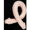 Nevamel® Çift Taraflı Esnek Dildo 40 Cm – Gerçekçi Dokulu Ten Renk