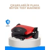 Nevamel® Çıkarılabilir Plakalı 2000W Tost Makinesi – Termostatlı Kolay Temizlenir