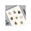 Nevamel  Çılgın Kediler Macbook Notebook Tablet Telefon Ajanda Laptop Defter Sticker Seti