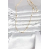 Nevamel® CM 14K Gold Renk Damla Topçuk Model Zincirli 60 cm Kadın Kolye 5886