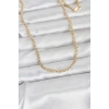 Nevamel® CM 14K Gold Renk Halka Zincir Model 60 cm Kadın Kolye 5886