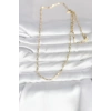 Nevamel® CM 14K Gold Renk İnce Ataç Zincir Model 60 cm Kadın Kolye 5886