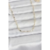 Nevamel® CM 14K Gold Renk Yassı Gemici Zincir Model 60 cm Kadın Kolye 5886