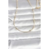 Nevamel® CM 14K Gold Renk Yılan Zincirli Damla Topçuk Model 60 cm Kadın Kolye 5886