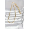 Nevamel® CM 14K Gold Renk Zincir Model 60 cm Kadın Kolye 5886