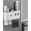 Nevamel® Çok Fonksiyonlu Diş Fırçası Tutucu Otomatik Dispenser Bardaklı Organizer