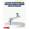 Nevamel® Çok Yönlü Dönebilen Musluk Başlığı 2 Fonksiyonlu Su Akışı