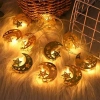 Nevamel® Dekoratif Ramazan LED Işık 2 Metre Gold Metal