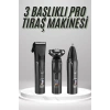 Nevamel Dijital Göstergeli 3 Başlıklı Tıraş Makinesi Islak Kuru Lazer Öncesi Günlük