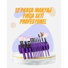 Nevamel Doğal Görünüm Sağlayan Yumuşak Kıllı 12 Parça Makyaj Fırça Seti Günlük ve Profesyonel Kullanıma Uygun