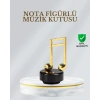 Nevamel® Dönen Nota Figürlü Müzik Box Işıltılı Dekoratif Tasarım