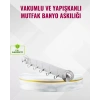 Nevamel® Duvar Tipi Vakumlu Askılık Şeffaf Orta Tasarımlı