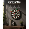 Nevamel® Duvara Monte Sağlam Ahşap Gövdeli Dart Tahtası Ev ve Oyun Alanları İçin 17 İnç