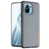 Nevamel Dux Ducis Fino Serisi Xiaomi Mi 11 Kılıf Premium Dokuma Silikon Kılıf-(5775)