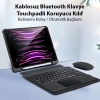 Nevamel Dux Ducis iPad Pro 12.9 2022/2021/2020 SK Series Kablosuz Bluetooth Klavye Touchpad Kılıf-(5775)