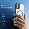 Nevamel Dux Ducis iPhone 12 Aimo Series Mag Safe Premium Buzlu Sert PC-TPU Kılıf-(5775)