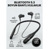 Nevamel® Ekranlı ve SD Kart Destekli Bluetooth 5.3 Boyun Bantlı Kulaklık
